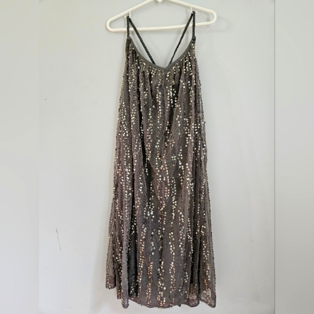 Abercrombie & Fitch Sequin Mini Dress - Silver and Black